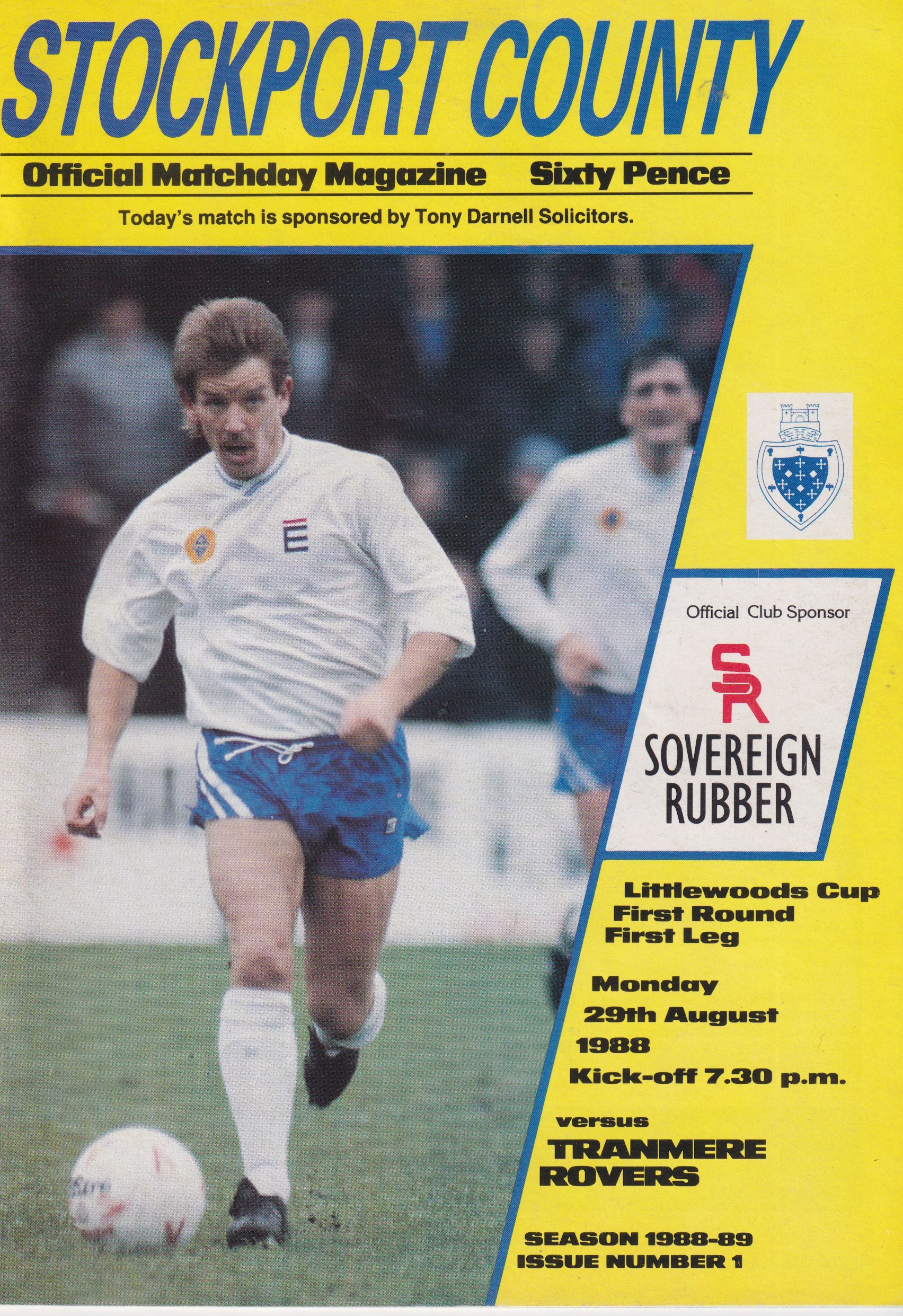 Stockport County v Tranmere Rovers match programme